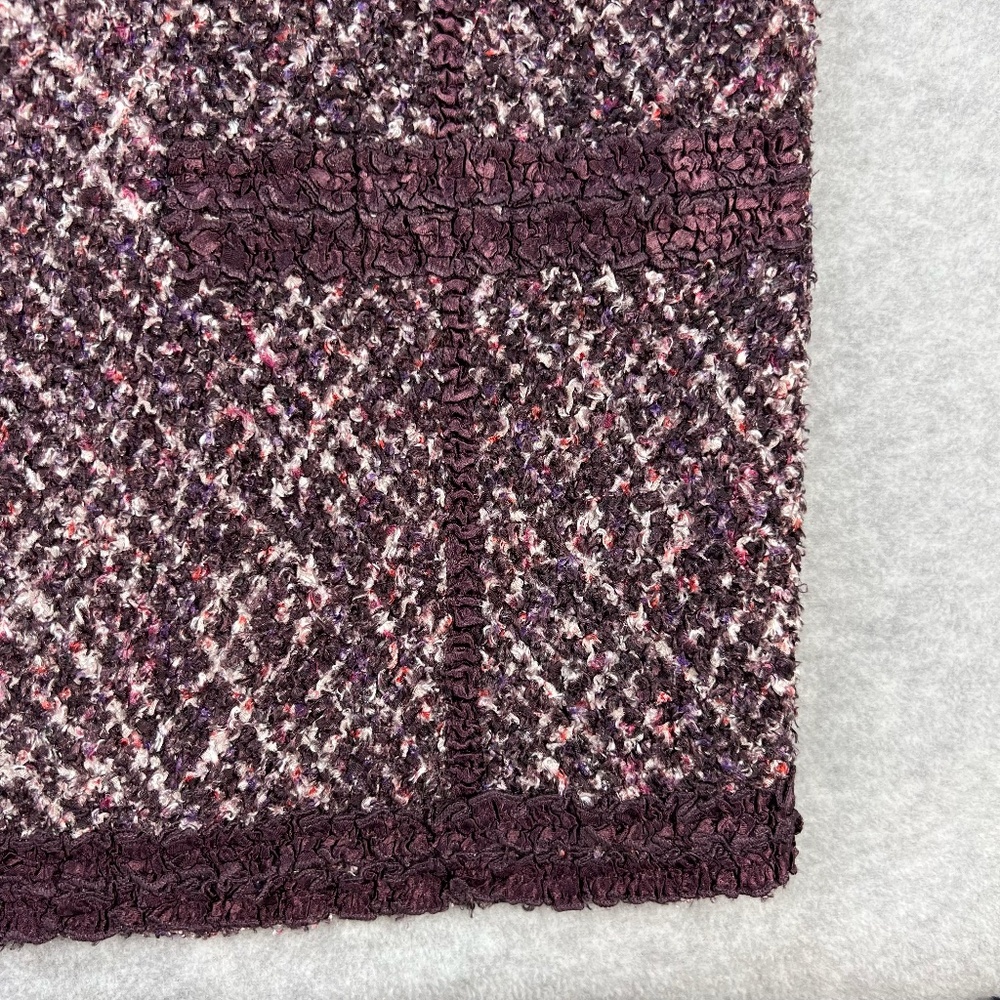 Chicos Travelers Open Cardigan Jacket Plum Burgundy Women 12-14 L Lagenlook Fall - Picture 7 of 14